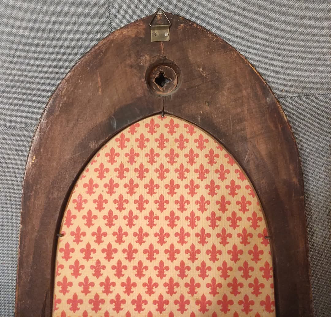 QUADRO MADONNA CON BAMBINO CORNICE ANTICA DORATA STILE GOTICO RINASCIMENTALE