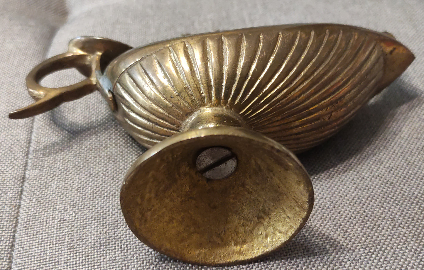 ANTICA LAMPADA AD OLIO IN OTTONE - STILE ORIENTALE - VINTAGE DA COLLEZIONE - Numismatica_ita