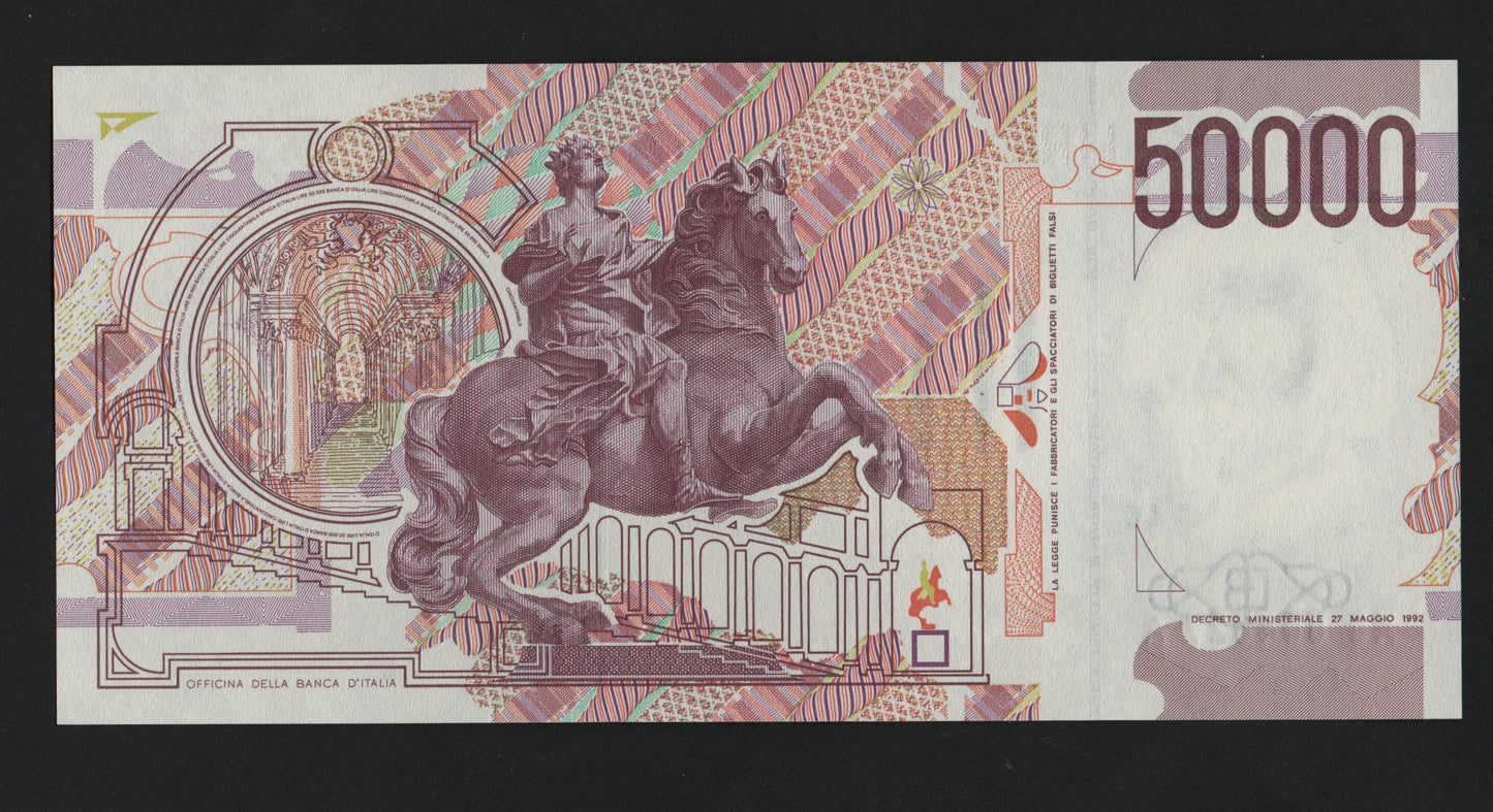 50000 LIRE BERNINI 2° TIPO SERIE SOSTITUTIVA XE 1999 FDS