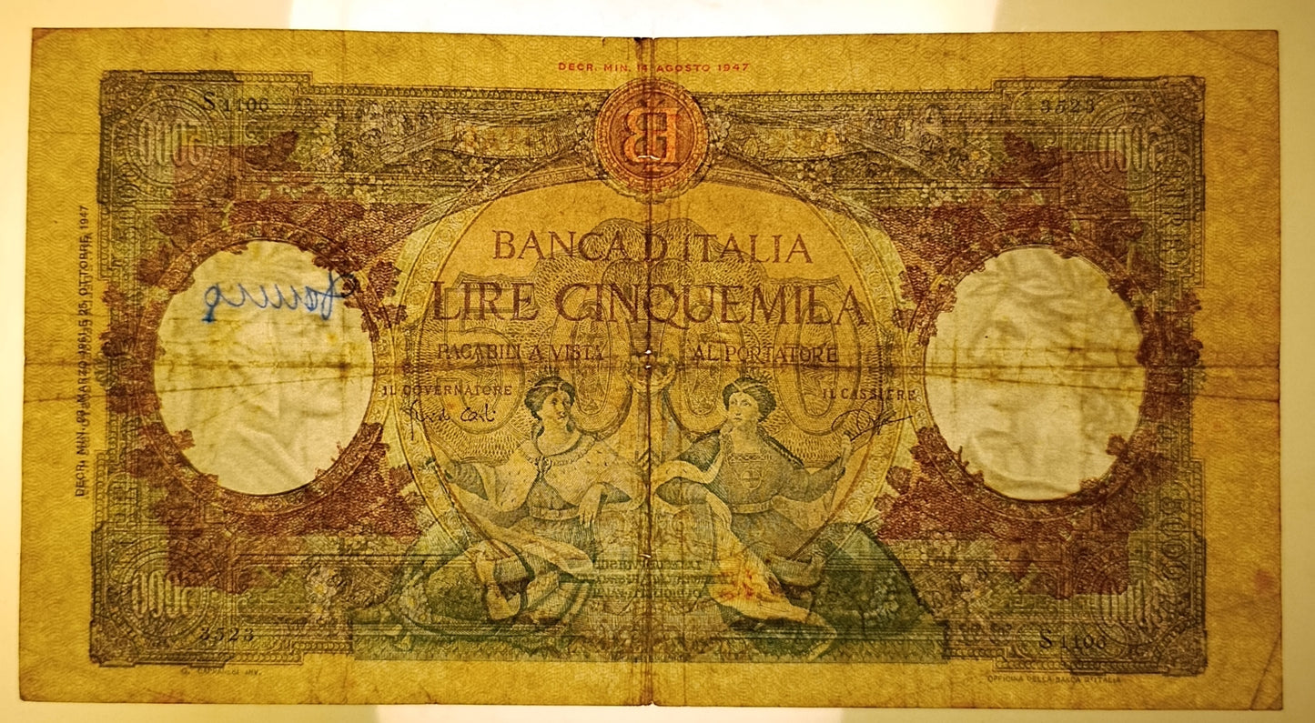 5000 LIRE REPUBBLICHE MARINARE REGINE DEL MARE 23/03/1961 BB