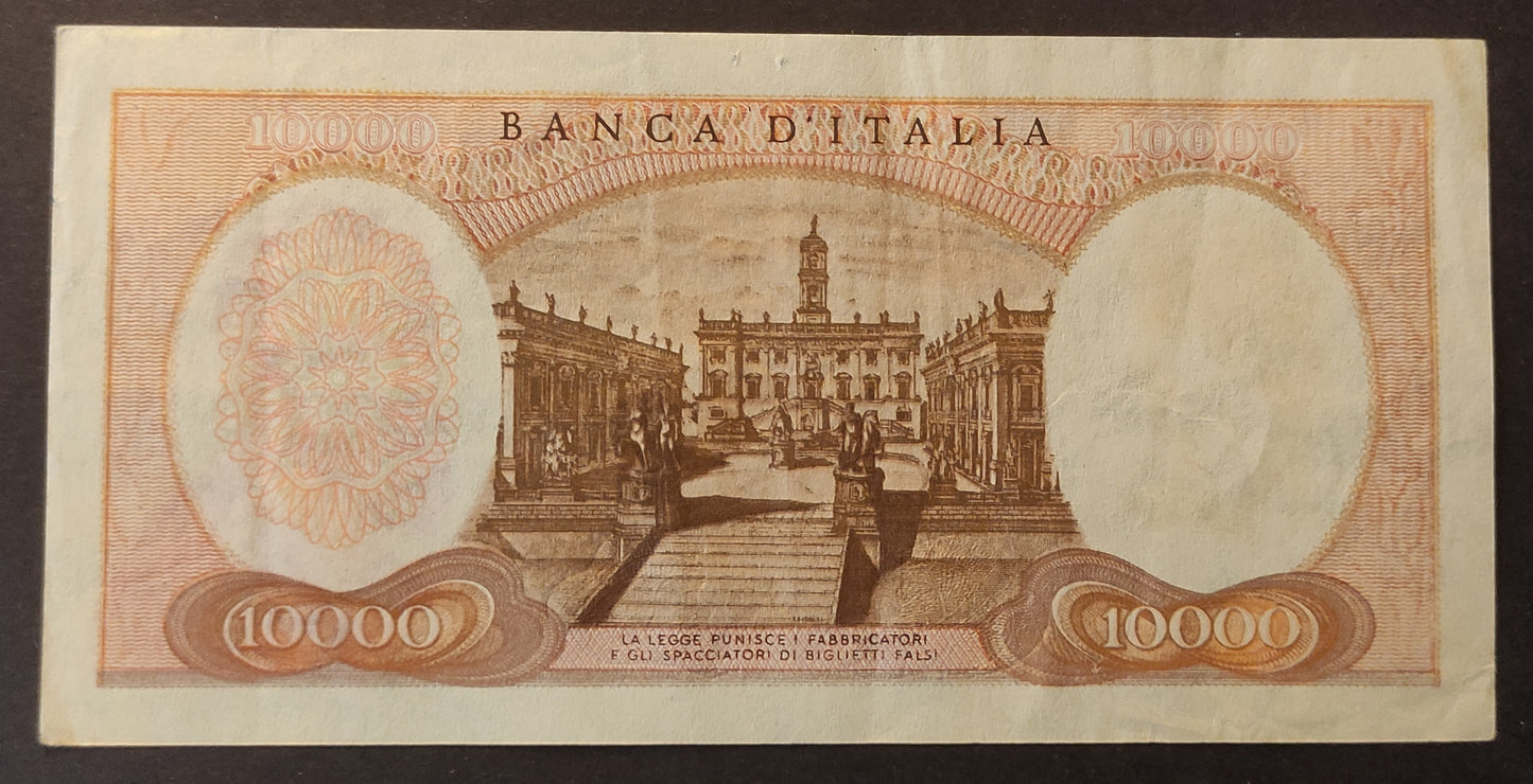 10000 LIRE MICHELANGELO FALSO D'EPOCA 04/01/1968 BB+