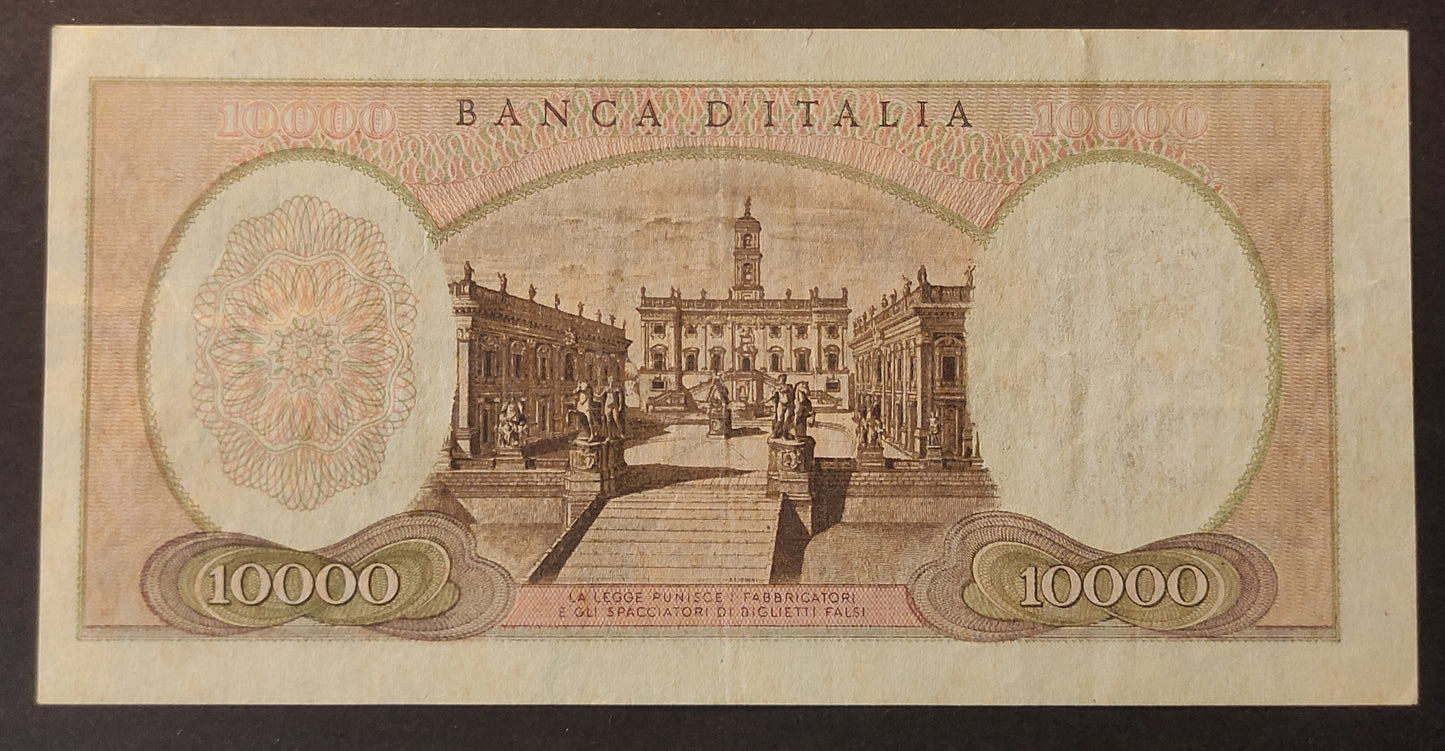 10000 LIRE MICHELANGELO FALSO D'EPOCA 15/02/1973 BB+