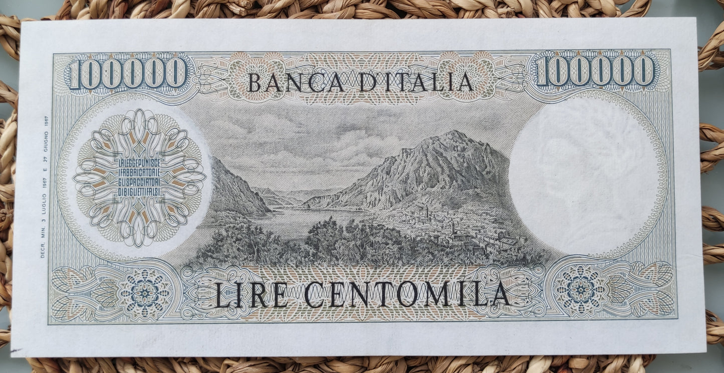 100000 LIRE MANZONI 03/07/1967 qSPL