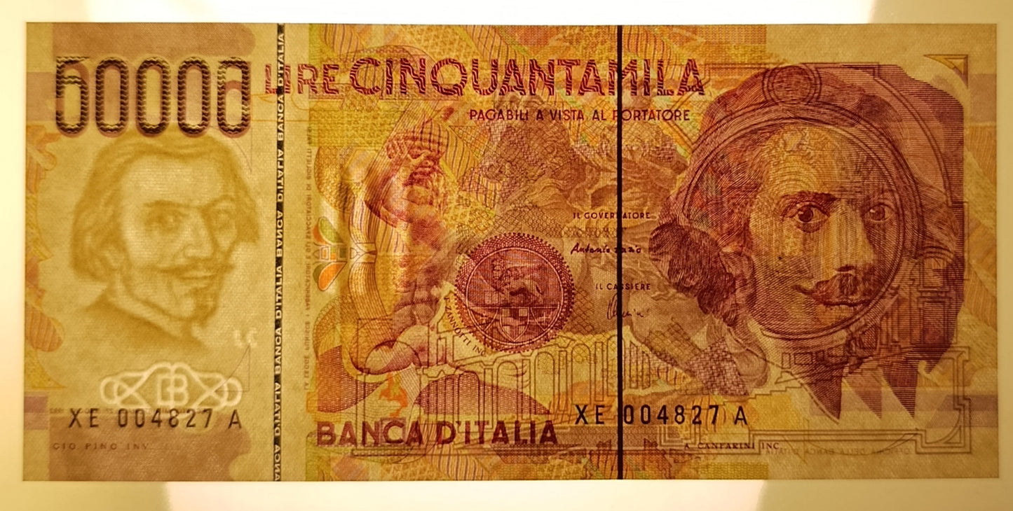 50000 LIRE BERNINI 2° TIPO SERIE SOSTITUTIVA XE 1999 FDS
