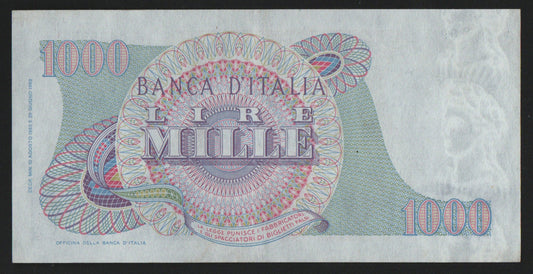 1000 LIRE VERDI 1° TIPO SERIE SOSTITUTIVA 10/08/1965 SUP