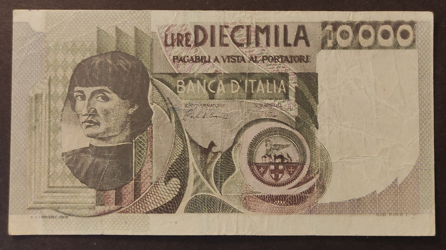 10000 LIRE CASTAGNO FALSO D'EPOCA 03/11/1982 BB