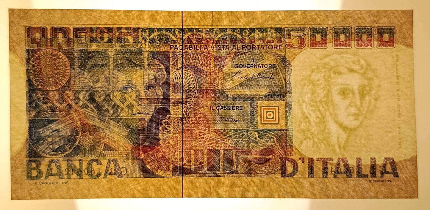 50000 LIRE VOLTO DI DONNA 11/04/1980 CONSECUTIVE SPL