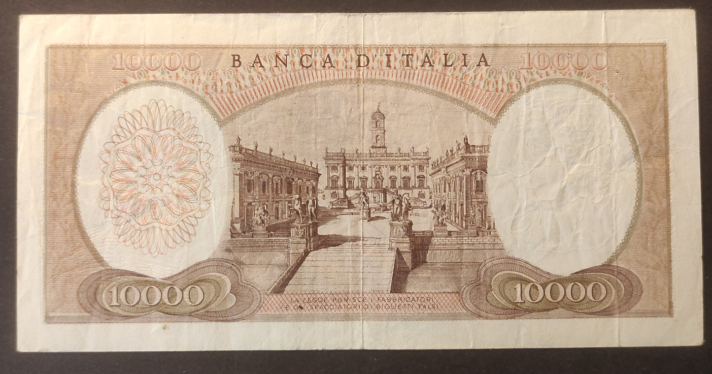 10000 LIRE MICHELANGELO FALSO D'EPOCA 15/02/1973 BB