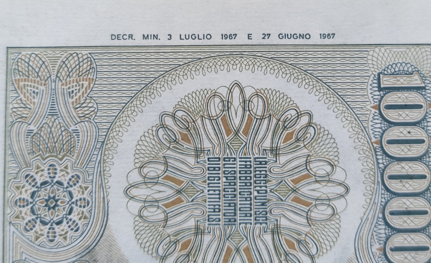 100000 LIRE MANZONI 03/07/1967 qSPL