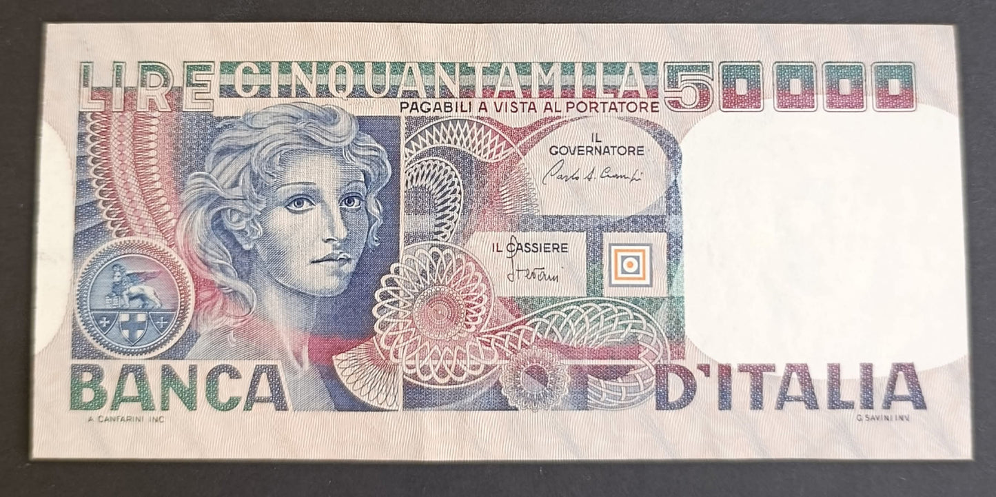 50000 LIRE VOLTO DI DONNA 11/04/1980 CONSECUTIVE SPL