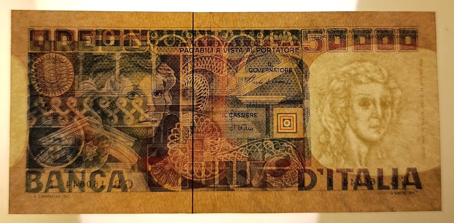 50000 LIRE VOLTO DI DONNA 11/04/1980 CONSECUTIVE SPL