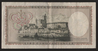 50000 LIRE LEONARDO DA VINCI 16/05/1972 BB