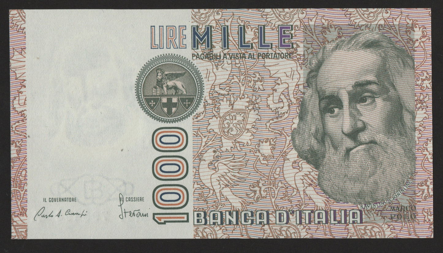 1000 LIRE POLO TRIPLA A PRIMA EMISSIONE 16/03/1982 FDS