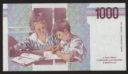 1000 LIRE MONTESSORI SERIE SOSTITUTIVA XB SUP+ PERIZIATA 1991