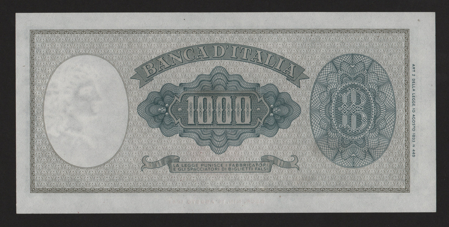 1000 LIRE ITALIA ORNATA DI PERLE 25/09/1961 qFDS