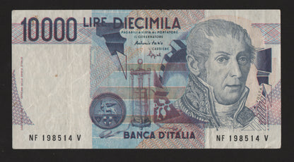 10000 LIRE VOLTA FALSO D'EPOCA LETTERA F 1994 BB