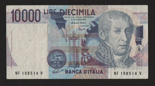 10000 LIRE VOLTA FALSO D'EPOCA LETTERA F 1994 BB