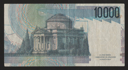 10000 LIRE VOLTA FALSO D'EPOCA LETTERA F 1994 BB