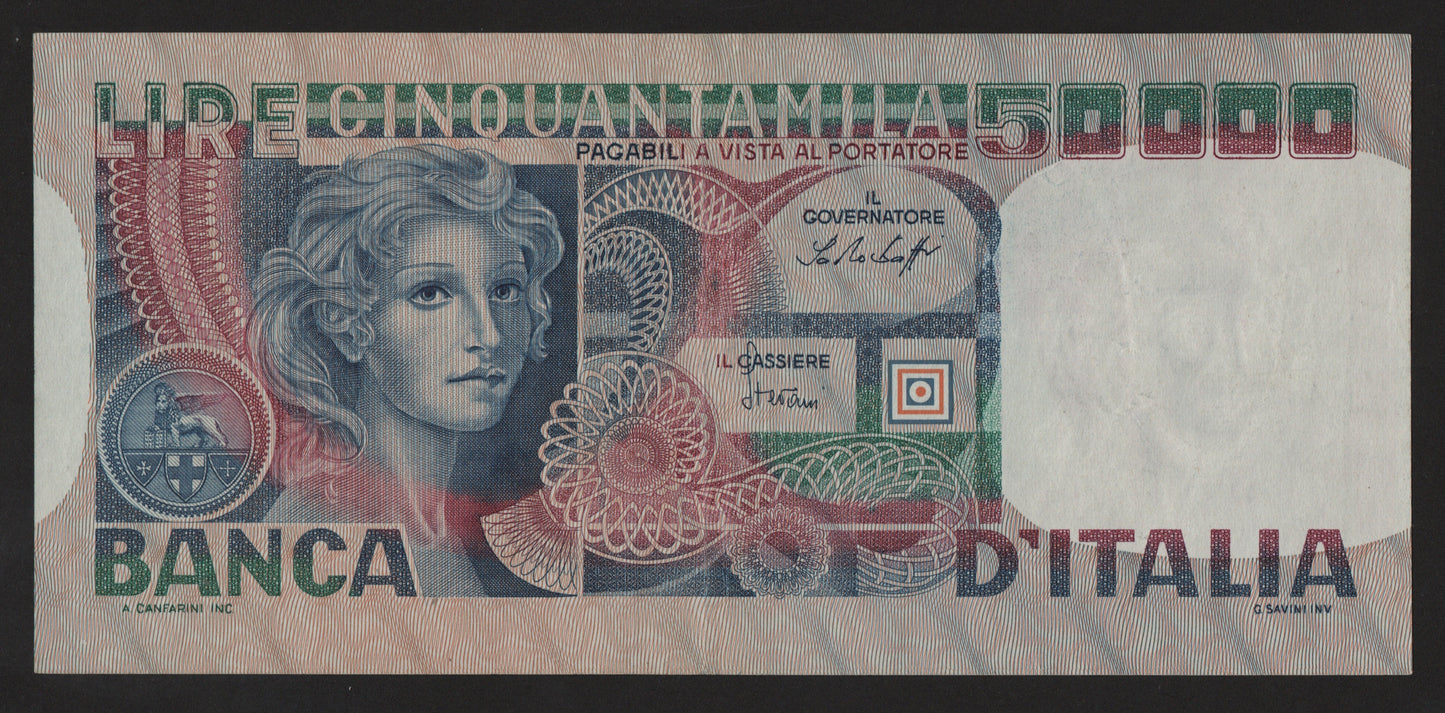 50000 LIRE VOLTO DI DONNA 23/10/1978 SPL