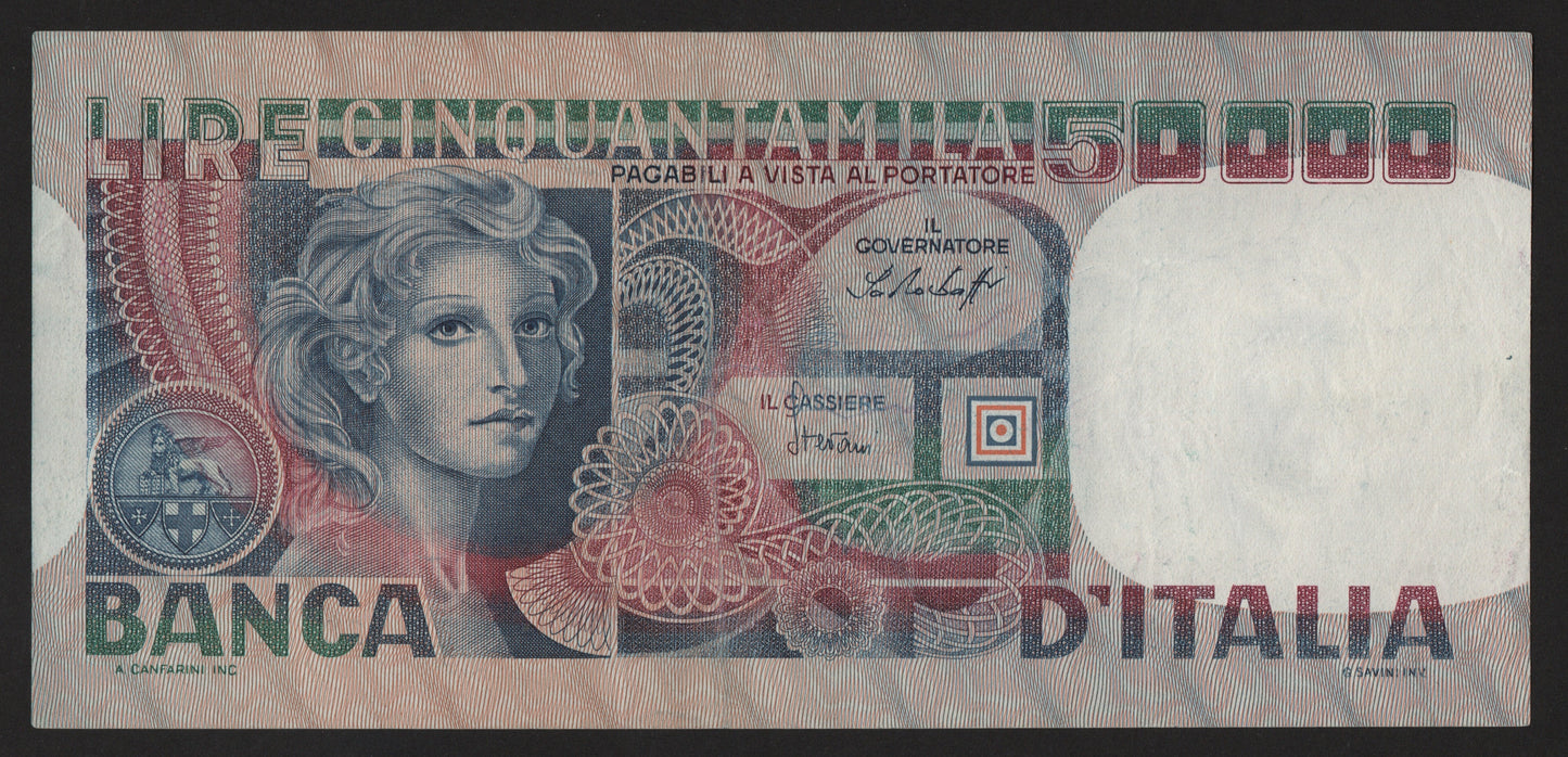 50000 LIRE VOLTO DI DONNA 23/10/1978 SPL