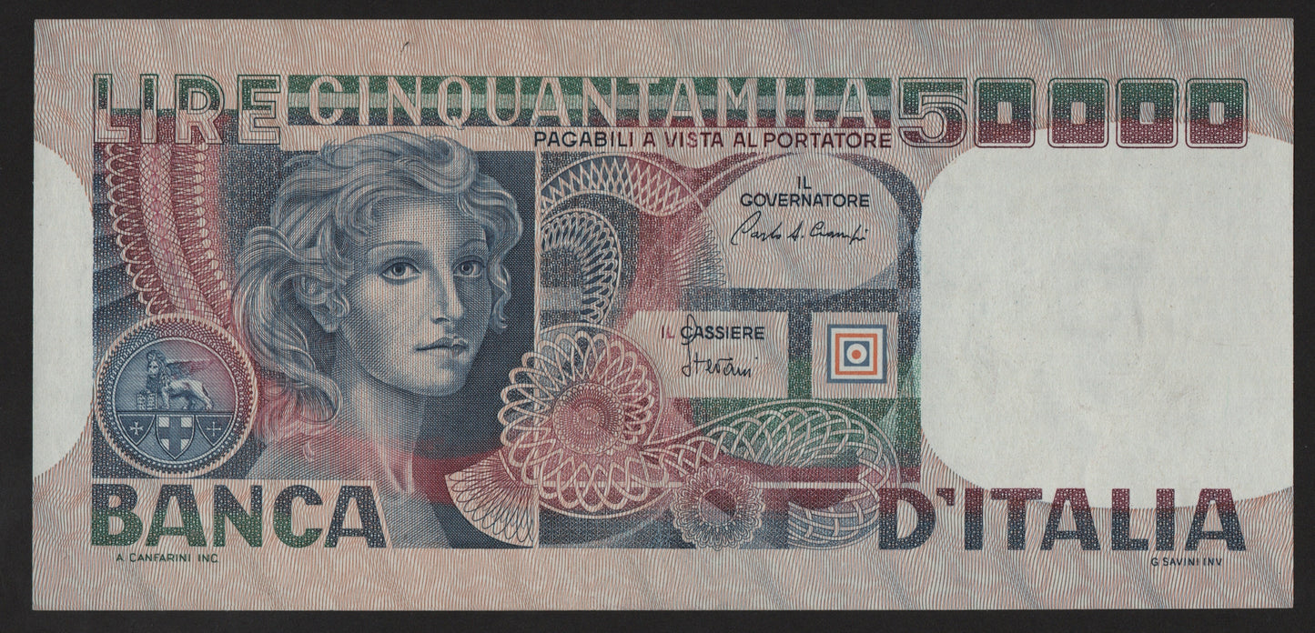 50000 LIRE VOLTO DI DONNA 11/04/1980 SUP