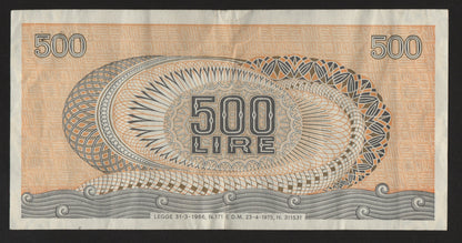 500 LIRE ARETUSA 23/04/1975 BB+