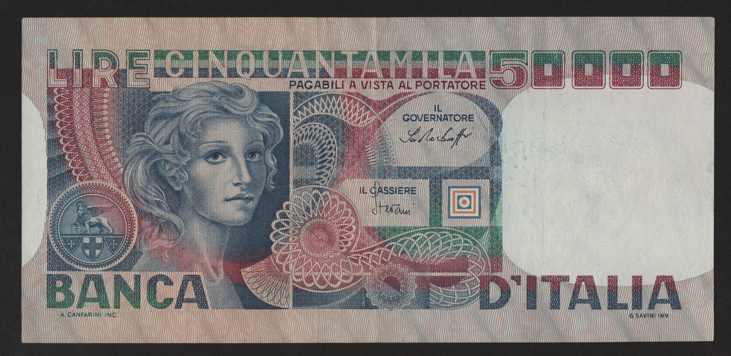 50000 LIRE VOLTO DI DONNA 23/10/1978 SPL