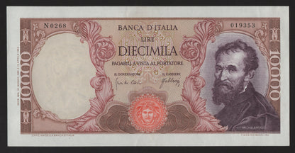 10000 LIRE MICHELANGELO 20/05/1966 qFDS