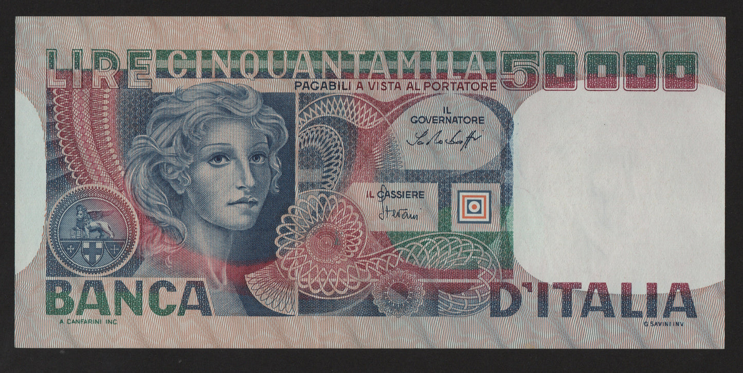 50000 LIRE VOLTO DI DONNA 23/10/1978 SPL