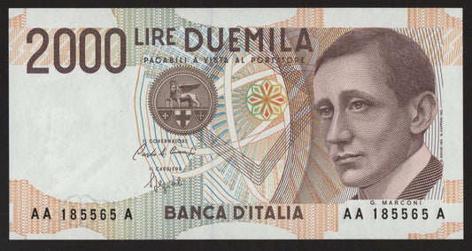 2000 LIRE MARCONI TRIPLA A 24/10/1990 FDS