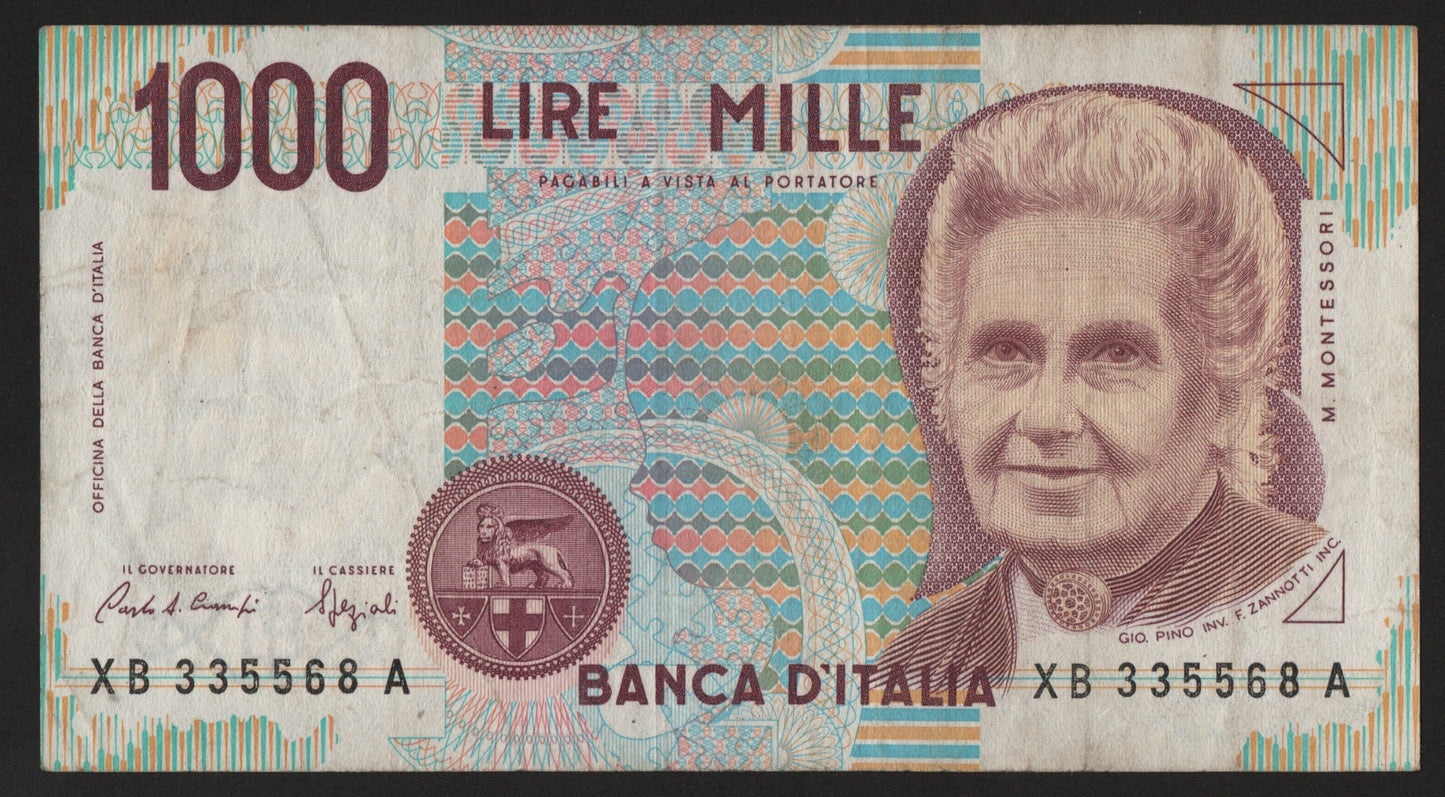 1000 LIRE MONTESSORI SERIE SOSTITUTIVA XB 1991 BB