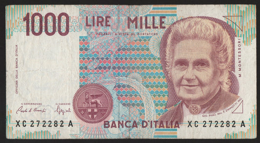 1000 LIRE MONTESSORI SERIE SOSTITUTIVA XC 1993 BB