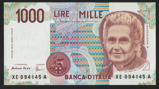 1000 LIRE MONTESSORI SERIE SOSTITUTIVA XE 1995 FDS