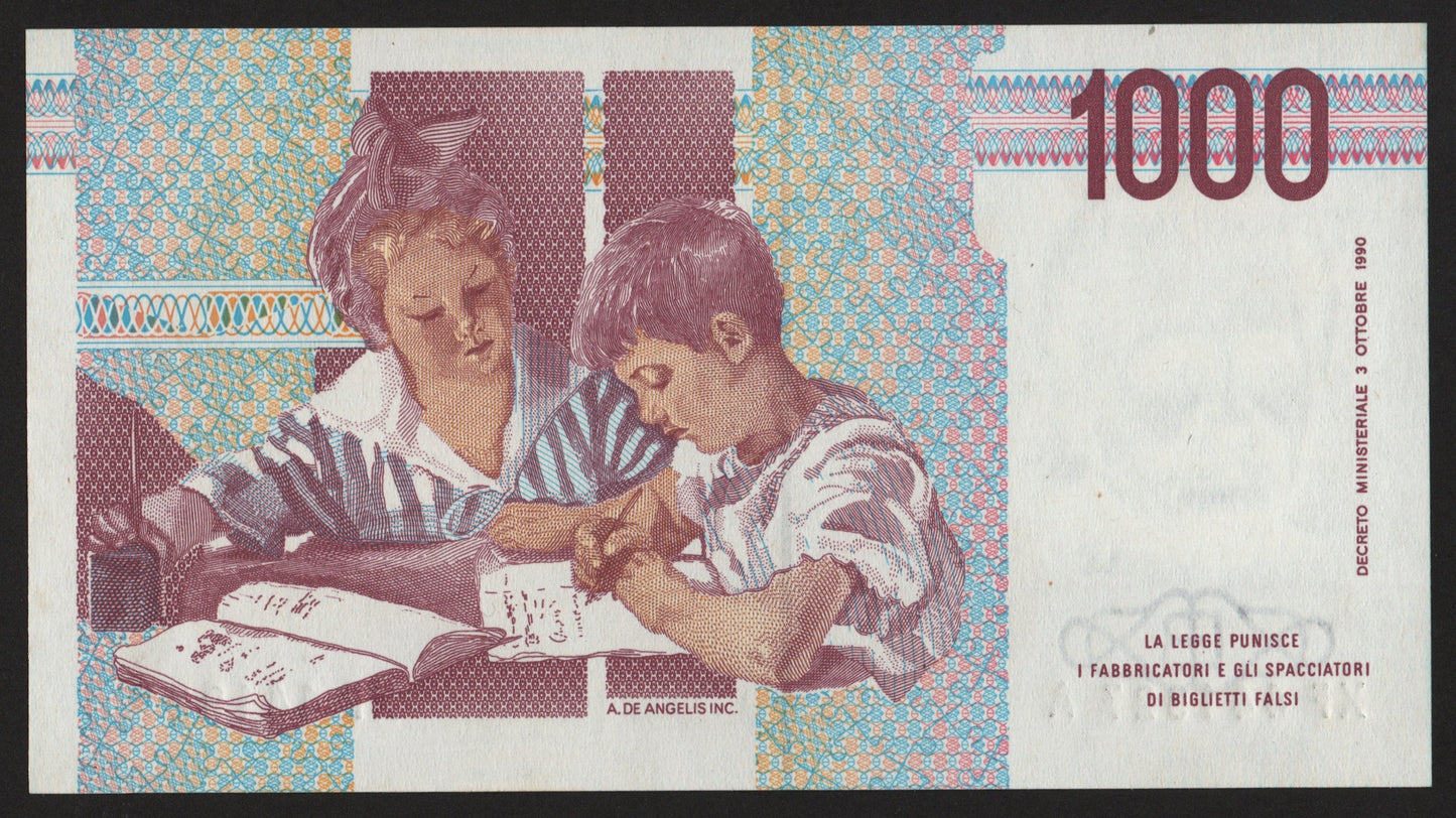 1000 LIRE MONTESSORI SERIE SOSTITUTIVA XF 1996 FDS