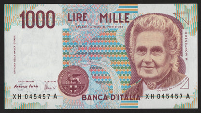 1000 LIRE MONTESSORI SERIE SOSTITUTIVA XH 1998 FDS