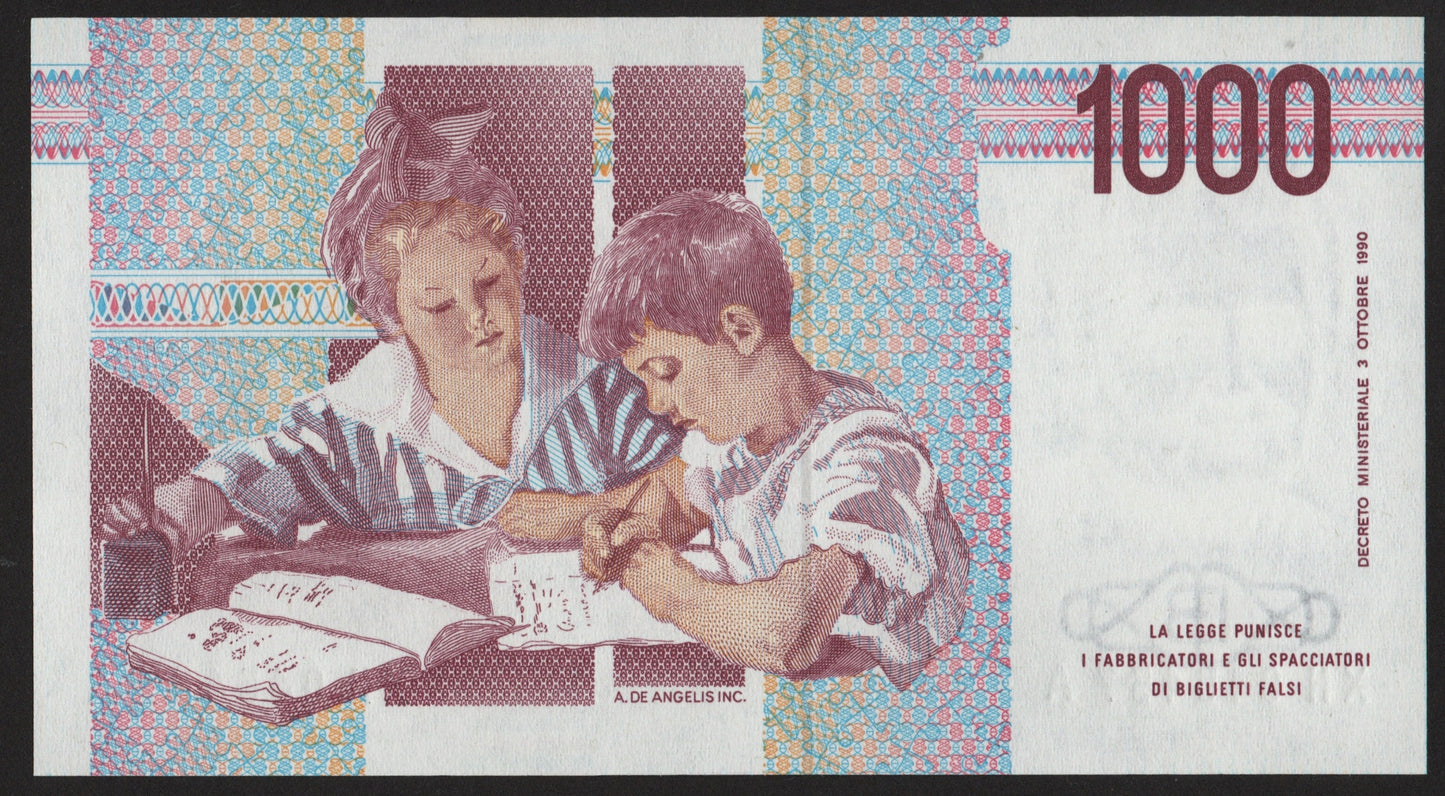 1000 LIRE MONTESSORI SERIE SOSTITUTIVA XH 1998 FDS