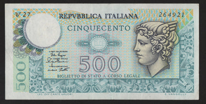 500 LIRE MERCURIO SERIE SOSTITUTIVA W27 1979 qSPL