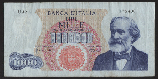 1000 LIRE VERDI 1° TIPO 04/01/1968 BB