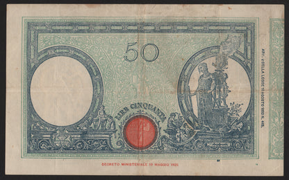 50 LIRE MATRICE (FASCIO) 17/07/1934 BB