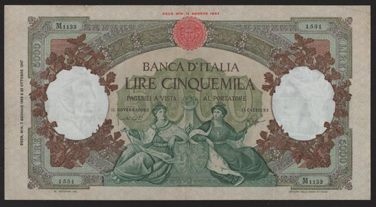 5000 LIRE REPUBBLICHE MARINARE REGINE DEL MARE (MEDUSA) 07/01/1963 R2 qSPL