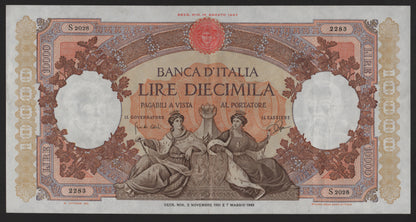 10000 LIRE REPUBBLICHE MARINARE REGINE DEL MARE 02/11/1961 qSPL