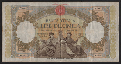 10000 LIRE REPUBBLICHE MARINARE REGINE DEL MARE 24/03/1962 qBB