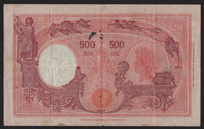 500 LIRE GRANDE "C" (FASCIO) 31/03/1943 BB