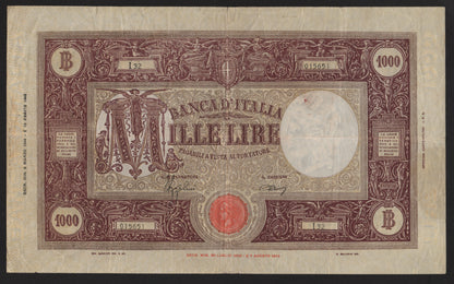 1000 LIRE GRANDE "M" (B.I.) 06/03/1944 BB