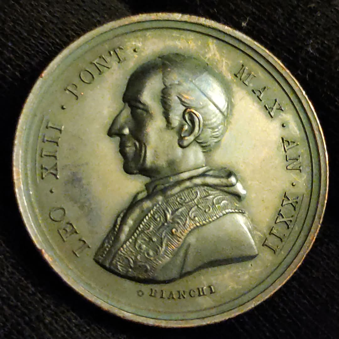 MEDAGLIA IN BRONZO DEL 1900 STATO PONTIFICIO LEONE XIII qFDC