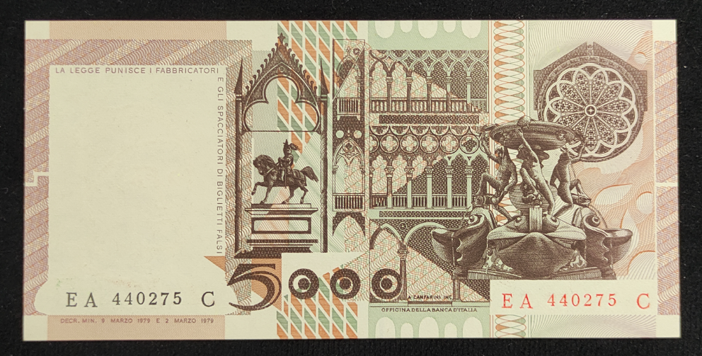 5000 LIRE MESSINA 09/03/1979 FDS