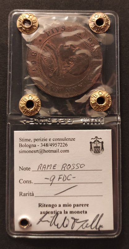 2 SOLDI 1867 PIO IX (qFDC) - Numismatica_ita