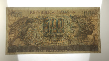 500 LIRE ARETUSA SERIE SOSTITUTIVA 20/06/1966 SPL