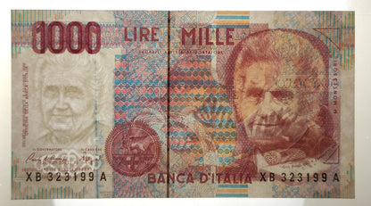 1000 LIRE MONTESSORI SERIE SOSTITUTIVA XB SUP+ PERIZIATA 1991