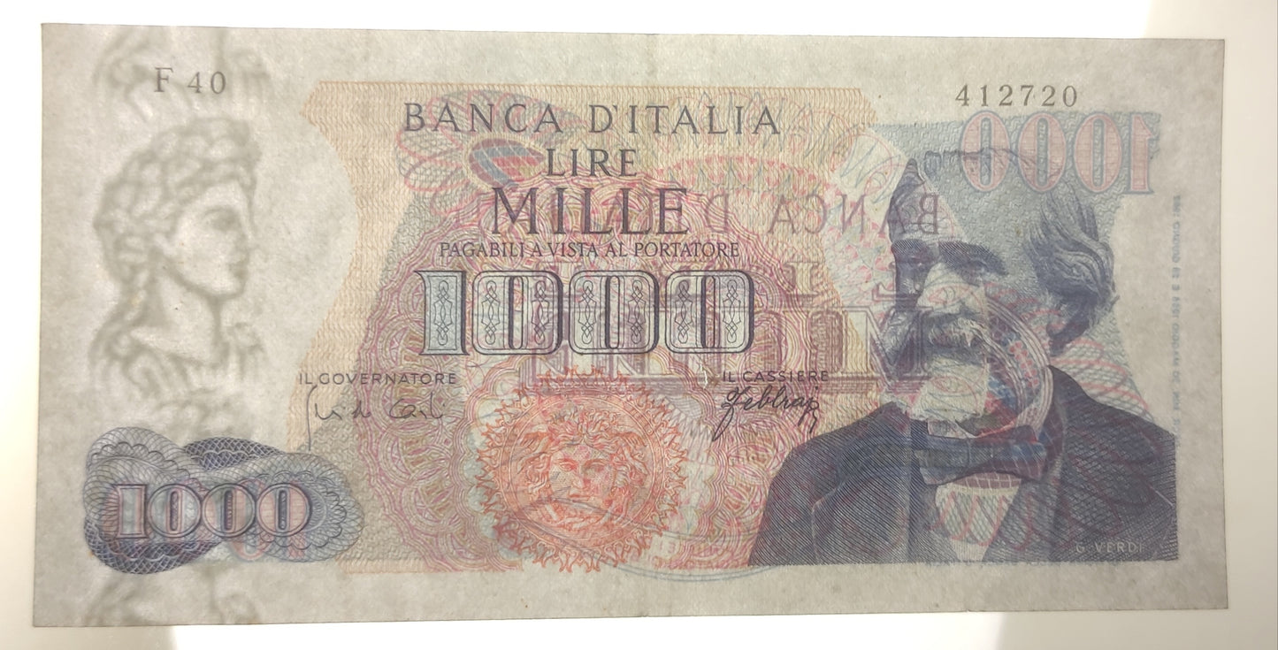 1000 LIRE VERDI 1° TIPO 20/05/1966 SPL